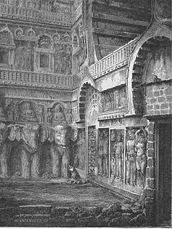 Bas-relief on the left, under the gateway at Karli