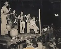 The musical group Tune Toppers performs on Ulithi, 1944.