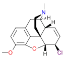 Chemical structure of alpha-chlorocodide.