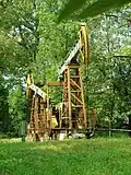 Oil pumps in the Boryslav city park, 2009