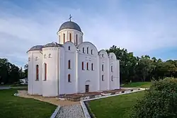 Boris and Gleb Cathedral in Chernihiv with zakomaras