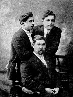 Prokhanov with sons Yaroslav and Vsevolod