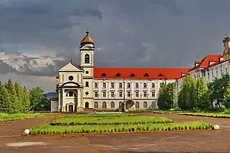 The former Jesuit College in Khyriv before severe fire damage in 2018