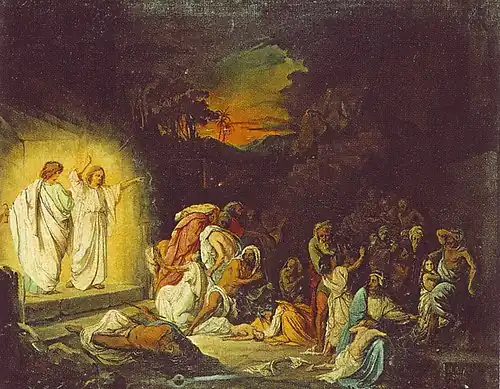 Angels herald the heavenly judgment of Sodom and Gomorrah (1845)