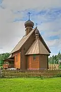 A small, wooden church