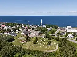 View of downtown Les Méchins, Quebec
