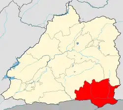 Location of the township region in Mangshi