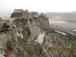 Temple at Erlangshan (二郎山) overlooking Shenmu