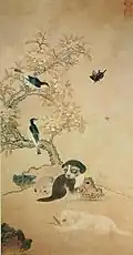 Hwanjogujado (picture of puppies and flowers, birds)