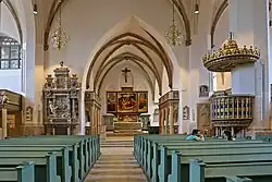 Interior of St. Mary's Church in Wittenberg