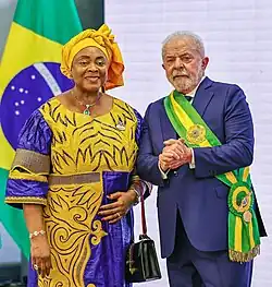 President Lula da Silva and President of the Assembly of Mozambique, Esperança Bias, in Brasília; 2023.