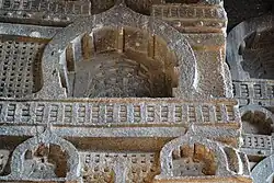 Decorative chaitya arches and lattice railings, Bedse Caves, 1st century BCE