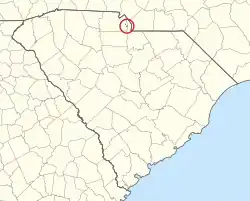 Location in South Carolina