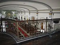 Church interior from the choir loft