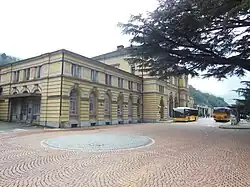 Station building with regional bus stops