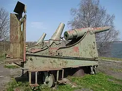 6 inch model 1877 siege gun on fortress carriage