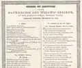 Order of services for the Fatherless and Widows' Society, Bowdoin Street Meeting House, 1834
