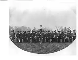 Earliest known photograph of the West Point Band, 1865 near Trophy Point