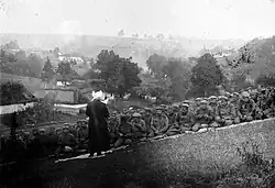 Tatar soldiers with their chaplain celebrating Kurban Bayram near Brest-Litovsk in 1914.