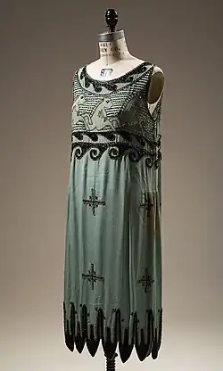 Rayon with seed beads, c. 1925