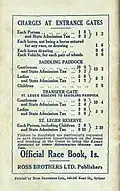 Back cover showing railway & entrance charges