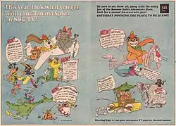 Hanna-Barbera cartoons such as The Flintstones, The Jetsons, The Huckleberry Hound Show, The Banana Splits, The Quick Draw McGraw Show, The Yogi Bear Show, Wacky Races, Top Cat, Scooby-Doo, and Jonny Quest were popular in the 1960s.
