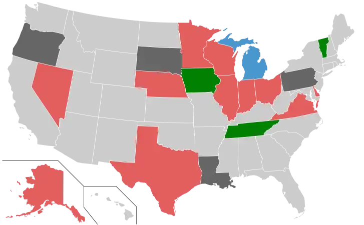 First-instance endorsements by Republican Governors. &nbsp;&nbsp;Endorsed Ronald Reagan &nbsp;&nbsp;Endorsed George Bush &nbsp;&nbsp;Endorsed Howard Baker &nbsp;&nbsp;Declined to endorse or unknown