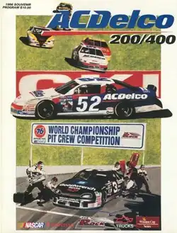 The 1996 AC Delco 400 program cover.