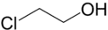 Skeletal formula of 2-chloroethanol