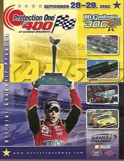 The 2002 Protection One 400 program cover.