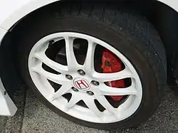 Brembo quad piston calipers, 17x7 5 dual spoke wheels