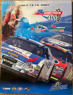 The 2007 USG Sheetrock 400 program cover.