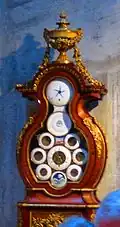 Tall case clock with multiple complications by Antide Janvier, La Chaux-de-Fonds.