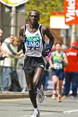 Felix Limo running towards the camera