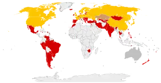 Map displaying countries that won medals during 2014 Winter Olympics