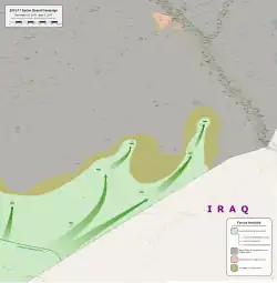 Map of rebel advances in Deir ez Zor governorate