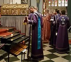 Armenian-Apostolic clergy gathered around the Noodkist