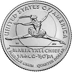 Tallchief is depicted and honored on the 2023 American Women quarter