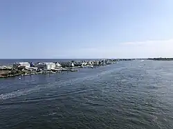 View of Sea Bright from the Highlands–Sea Bright Bridge, with the Shrewsbury River in the foreground and the Atlantic Ocean in the background (2024)