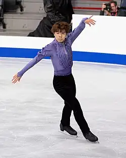Shun Sato at the 2024 Skate Canada International