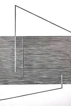 Sector II, linocut and perforation, 90x60 cm, 1984