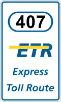 407 ETR / Highway 407 marker