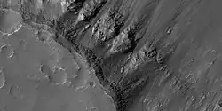 Close view of layers from previous image, as seen by HiRISE under HiWish program