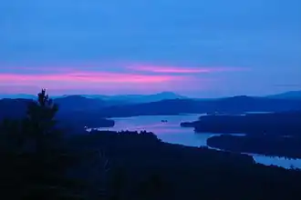 Pinkish sky in the very early morning