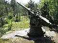 Imperial Russian Canet 75&nbsp;mm/50 1892 naval gun on Obukhov carriage in Kuivasaari.