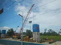 Construction of the station, March 2021.