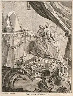 A. Avelin after Mondon le Fils. L′Heureux moment. 1736