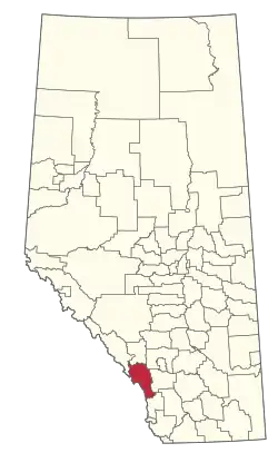 Location within Alberta