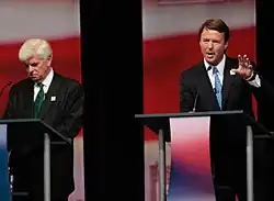 Dodd and Edwards during the debate