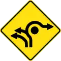(MR-WDAD-13) Roundabout Directional Lanes (used in Western Australia)